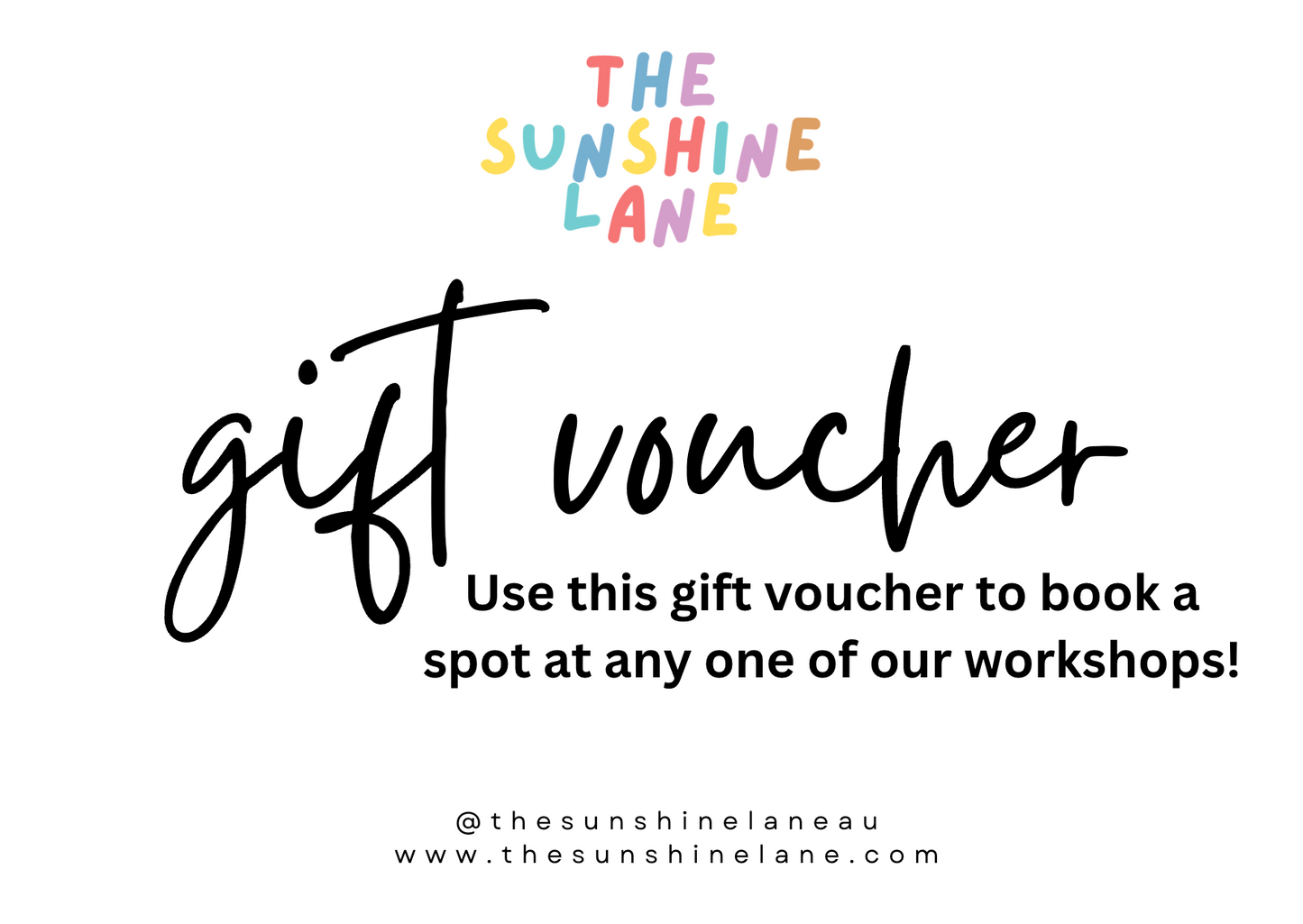 Workshop Gift Voucher
