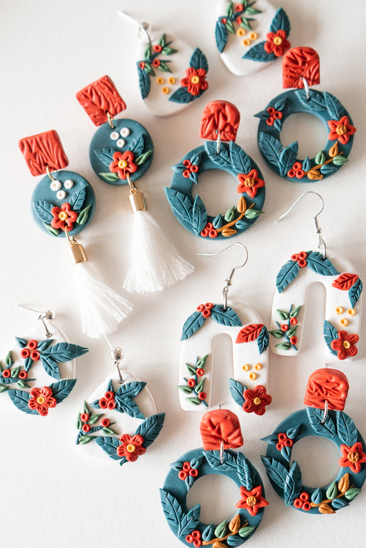 Polymer Clay Christmas Earrings