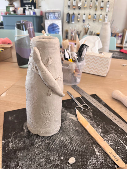 Air Dried Clay Vases